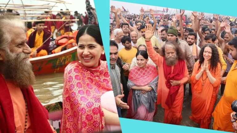 Jaya Kishori Takes Holy Dip at Sangam