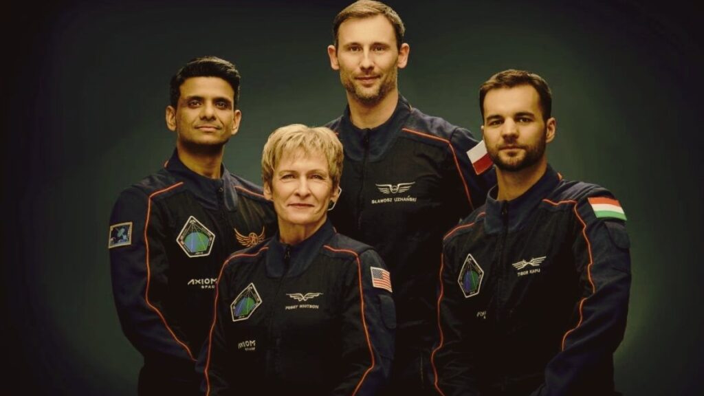 Shubhanshu Shukla with Axiom 4 Mission Crew